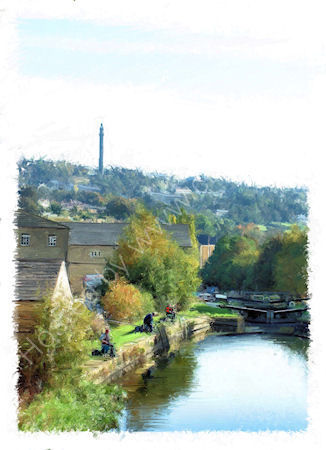 Fishing on the canal at Sowerby Bridge